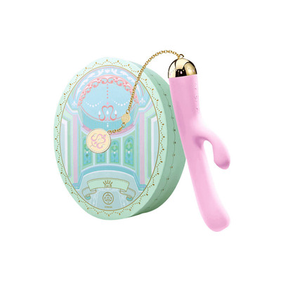 Vibrador Estimulador de Ponto G e Clítoris Recarregável com 8 Modos de Vibrações, Pingente em Ouro 18K e Aplicativo - ZALO Lolita Ichigo - 18,3 x 3 cm | Cor: Violeta