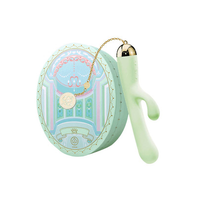 Foto 1 do produto Vibrador Estimulador de Ponto G e Clítoris Recarregável com 8 Modos de Vibrações, Pingente em Ouro 18K e Aplicativo - ZALO Lolita Ichigo - 18,3 x 3 cm | Cor: Verde