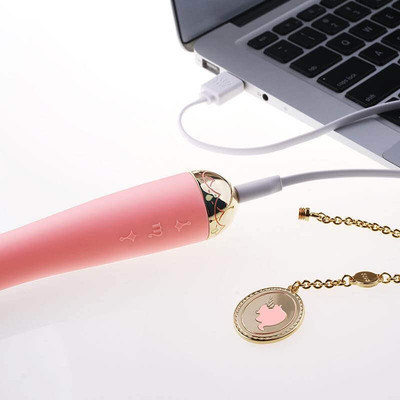 Foto 11 do produto Vibrador Estimulador de Ponto G Recarregável com 8 Modos de Vibração, Folheamento em Ouro 18K e À Prova De Água - ZALO Lolita Momoko - 18 x 3 cm | Disponível em 4 Cores