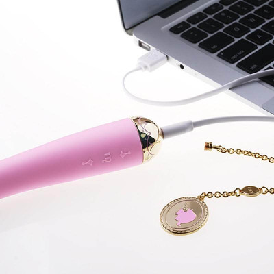 Foto 15 do produto Vibrador Estimulador de Ponto G Recarregável com 8 Modos de Vibração, Folheamento em Ouro 18K e À Prova De Água - ZALO Lolita Momoko - 18 x 3 cm | Disponível em 4 Cores
