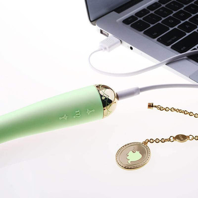Foto 7 do produto Vibrador Estimulador de Ponto G Recarregável com 8 Modos de Vibração, Folheamento em Ouro 18K e À Prova De Água - ZALO Lolita Momoko - 18 x 3 cm | Disponível em 4 Cores