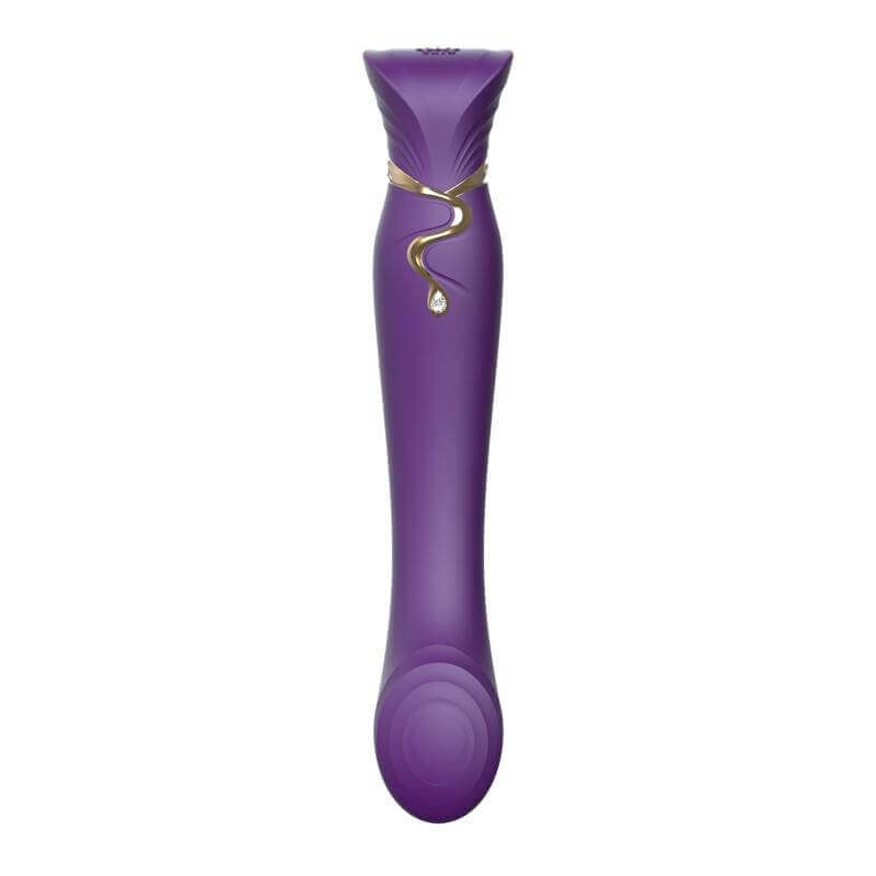 Vibrador Estimulador de Ponto G Recarregável com 8 Modos de Vibração, Auto Aquecimento, Swarovski e Resistência à Água - Zalo Queen PulseWave | Cor: Roxo - 3