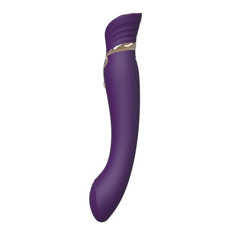 Vibrador Estimulador de Ponto G Recarregável com 8 Modos de Vibração, Auto Aquecimento, Swarovski e Resistência à Água - Zalo Queen PulseWave | Cor: Roxo - 4