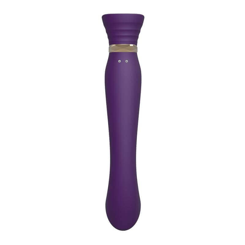 Vibrador Estimulador de Ponto G Recarregável com 8 Modos de Vibração, Auto Aquecimento, Swarovski e Resistência à Água - Zalo Queen PulseWave | Cor: Roxo - 5