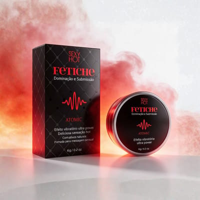 Pomada Excitante Unissex com Efeito Vibratório Ultra-Power - Sex Hot Fetiche Atomic | 6 Gramas