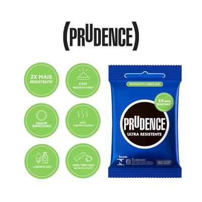 Preservativo Ultra Resistente - Prudence | 3 Unidades
