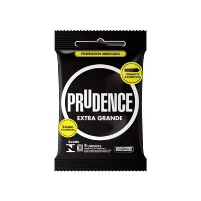 Preservativo Extra Largo - 56mm - Prudence Extra Grande | 3 Unidades