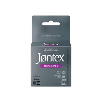 Preservativo Texturizado com Espessura Média - 56 mm - Jontex Linha Performance | 3 Unidades
