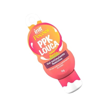 Gel Excitante Feminino no Sabor de Menta com Efeito Vasodilatador e Função de Pulsar, Esfriar e Esquentar - Intt Poções PPK Louca | 15g