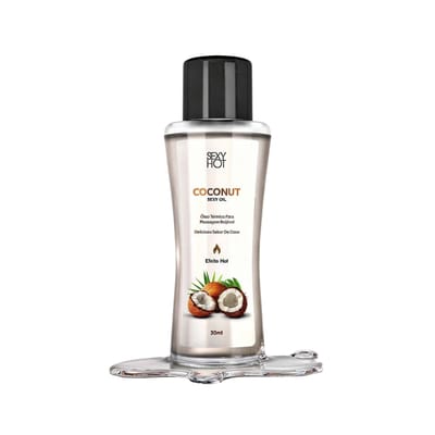 Óleo Térmico Beijável Para Massagem com Sabor De Coco - Sex Hot Coconut Sexy Oil | 30ml