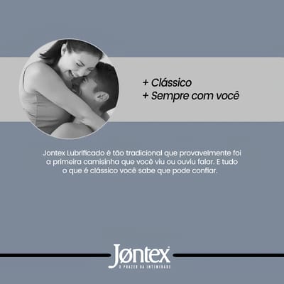 Preservativo Lubrificado - 52 mm - Jontex | 3 Unidades