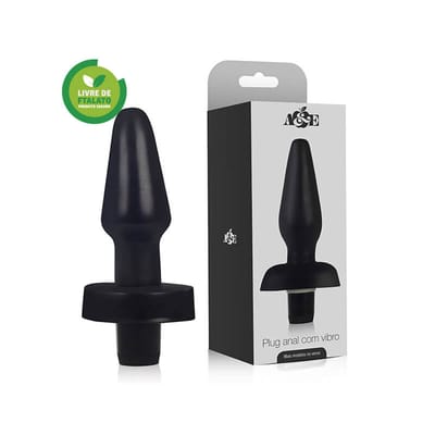Plug Anal Cônico em PVC com 7 Modos de Vibração e Luz de Led - Adão & Eva | 11 x 4,3 cm