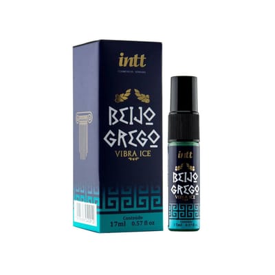 Gel Beijável Lubrificante para Sexo Anal Oral com Efeito Leve de Vibração e Sabor de Menta - Intt Beijo Grego Vibra Ice | 17 ml