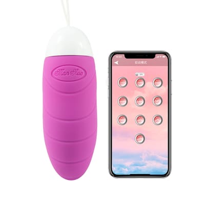 Cápsula Vibratória em Silicone com 10 Modos de Vibração, Aplicativo e Recarregável - Man Nuo Alice | Disponível em 2 Cores