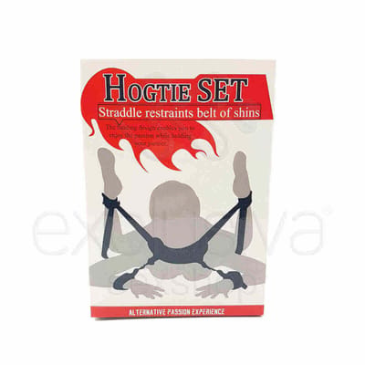 Amarra de Tornozelos com Almofada para Pescoço e Algemas Para os Pulsos - Hogtie Set