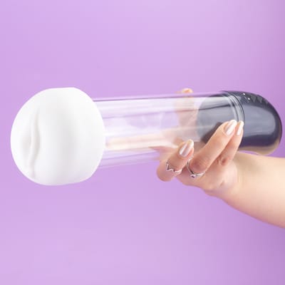 Anel para Bomba Peniana em TPE no Formato de Vagina - Exclusiva Lips | 7,4 x 2,2 cm