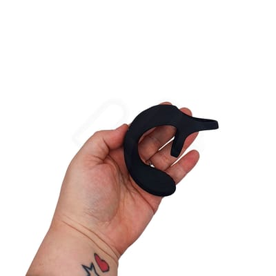 Anel Peniano Duplo Recarregável com Estimulador de Escroto, 9 Modos de Vibração e Controle Remoto - Zero Tolerante Vibrating Ball Cradle | 18 x 2,3 cm