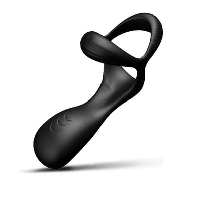 Anel Peniano Duplo Recarregável em Silicone com Estimulador e 10 Modos de Vibração - Vibrative Triple