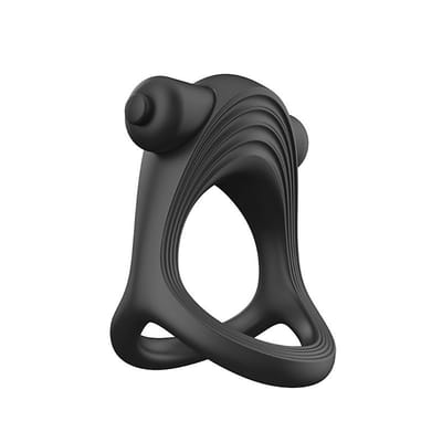 Anel Peniano Duplo com Vibrador Rap em Silicone - Sexy Import