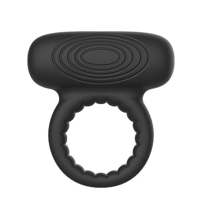 Anel Peniano e Estimulador Clitoriano em Silicone com 10 Modos de Vibração - Sexy Import | 7 x 4,8 cm