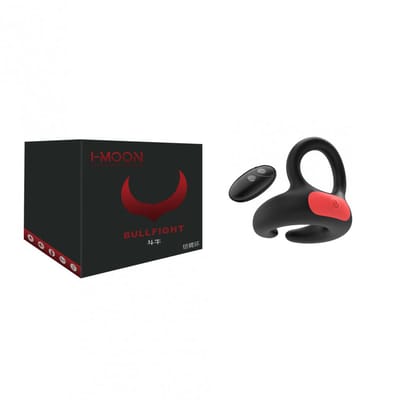 Anel Peniano com Estimulador de Escroto em Silicone, 7 Modos de Vibração e Controle Remoto Sem Fio - I-Moon | 9 x 6,8 cm