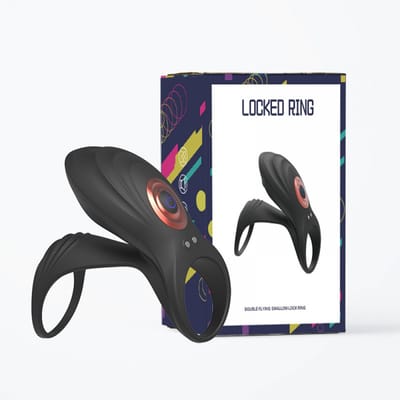 Anel Peniano Recarregável com Estimulador de Clitóris e 10 Modos de Vibração - Locked Ring
