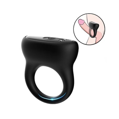 Anel Peniano em Silicone com 9 Modos de Vibração e Carregamento via Cabo USB - Sexy Import Anel Classy | 6 x 4,7 cm