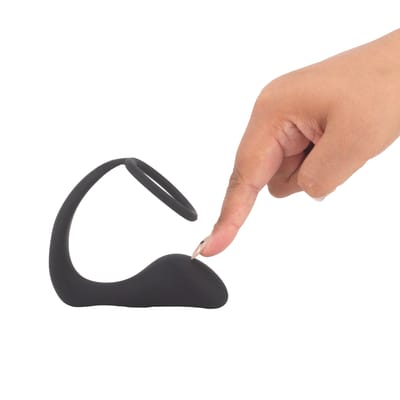 Plug Anal com Anel Peniano Duplo em Silicone - NV TOYS | 8,1 x 2,9 cm