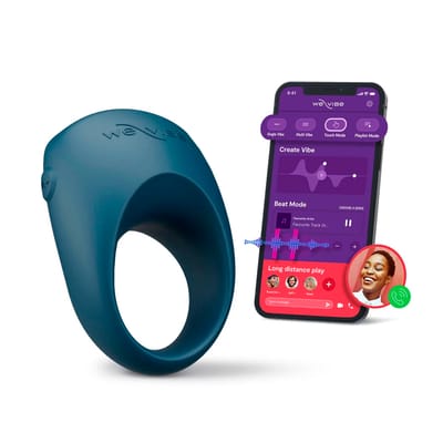 Anel Peniano em Silicone Premium com 10 Modos de Vibração, Controle por Aplicativo e Bateria Recarregável - We-Vibe Pivot 2 | 7,5 x 5 cm