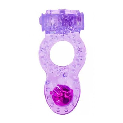Anel Peniano com Mini Cápsula Vibratória, Estimulador de Clítoris, Cerdas e Pérola | Disponível em 5 Cores