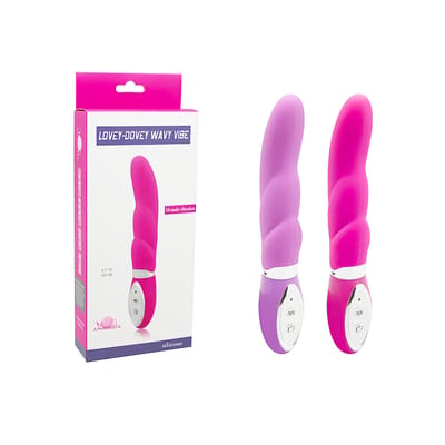 Vibrador de Ponto G em Silicone com 10 Modos de Vibrações - Aphrodisia Lovey-Dovey Wavy Vibe | 11,7 x 2,7 cm | Disponível em 2 Cores