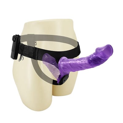 Cinta Peniana com 2 Próteses Realísticas em TPR, Vibração Multivelocidade e Controle Remoto com Fio - Baile Ultra Passionate Harness | Disponível em 2 Cores