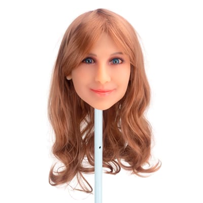 Barbara - Boneca Realística em TPE com Pele Morena, Cabelo Ruivo, Olhos Castanhos, Seios Médios, Vértebras em Aço e Acessórios - 34 kg e 1,48 Metros de Altura