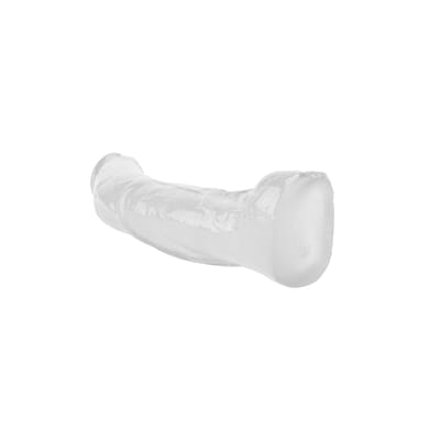 Prótese Peniana Realística Monster Transparente com Escroto, Glande Definida e Veias Salientes - Big Erotic Toys | 22 x 5,5 cm