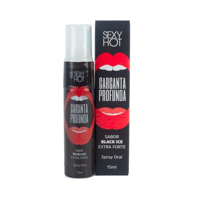 Spray Bucal Eletrizante e Refrescante com Sabor Black Ice - Sexy Hot Garganta Profunda | 15ml