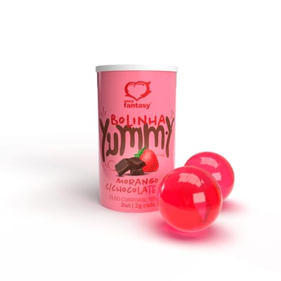 Bolinhas Explosivas com Óleo Beijável e Efeito Hot - Sexy Fantasy Yumm.y | 2 Unidades | Disponível em 3 Sabores