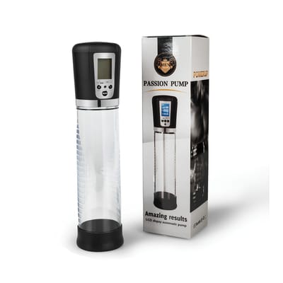 Bomba Peniana Automática Recarregável com Painel em LCD e 4 Intensidades de Sucção - Passion Pump | 20 x 6 cm