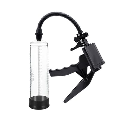 Bomba Peniana Manual com Bocal de Silicone e Sistema de Pistola - Pistol Passion Pump | 17 x 6 cm