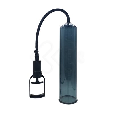 Bomba Peniana Manual Fumê com Manopla de Bombeamento e Válvula de Descompressão do Ar - ClassiUp LuvPump | 29,5 x 6,4 cm