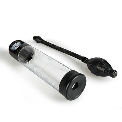 Bomba Peniana de Sucção Manual com Pera de Bombeamento Manômetro - SI Bomba Peniana | 20 x 6,4 cm