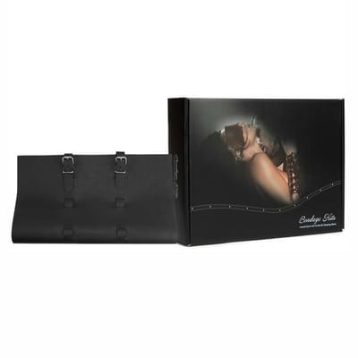Kit Bondage com 9 Itens em Couro e Metal Leve - Bondage Kits | Cor: Preto