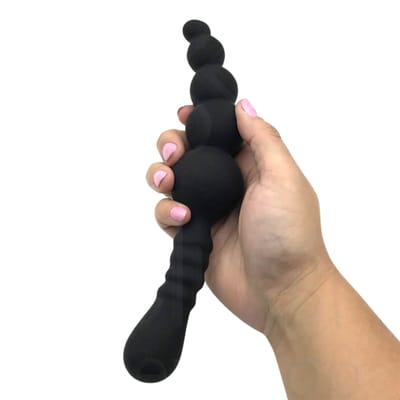 Estimulador Anal Escalonado em Silicone Macio - Boss Silicone Wand | 20 x 4 cm