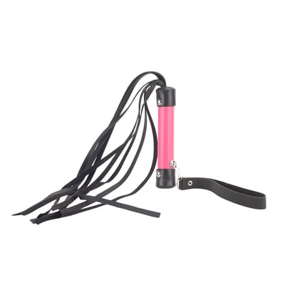 Kit Luxo com Chicote e Venda em Pelúcia - Brasil Fetiche | Cor: Rosa
