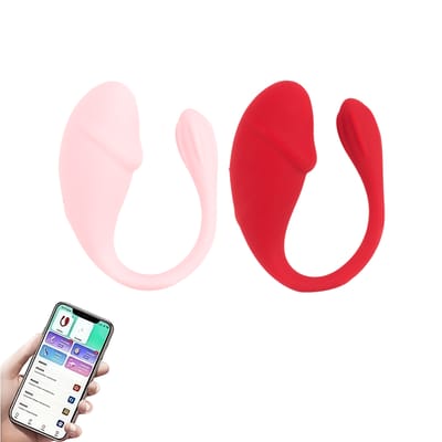 Bullet com Formato de Glande em Silicone com 10 Modos de Vibrações, Recarregável e Controle por App - Vibrator Egg | 9,3 x 3,7 cm | Disponível em 2 Cores