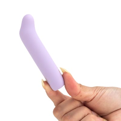 Bullet com Ponta Curvada em Silicone Aveludado, 10 Modos de Vibrações e Cabo USB - Has Love | 10 x 2,7 cm