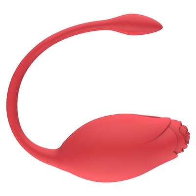 Bullet Recarregável em Silicone com Formato de Rosa, 12 Modos de Vibrações  Controle Remoto Sem Fio - Vip Mix | 6,2 x 3,8 cm