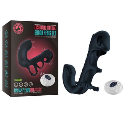 Capa Peniana Recarregável com 2 Motores, Estimulador de Clitóris, 7 Modos de Vibração e Controle Remoto Sem Fio - Vibrating Cock Ring | 15 x 3 cm