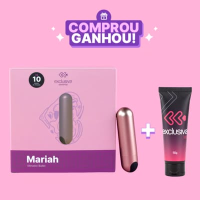 Cápsula Vibratória em ABS com 10 Modos de Vibração e Recarregável - Exclusiva Mariah | 9 x 1,8 cm