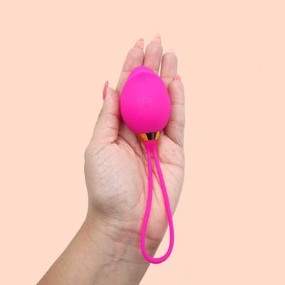 Cápsula Vibratória em Formato Botão de Flor com 9 Modos de Vibração, Controle via Aplicativo e Recarregável - Good Vibe Toys | 7 x 4 cm