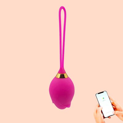 Cápsula Vibratória em Formato Botão de Flor com 9 Modos de Vibração, Controle via Aplicativo e Recarregável - Good Vibe Toys | 7 x 4 cm